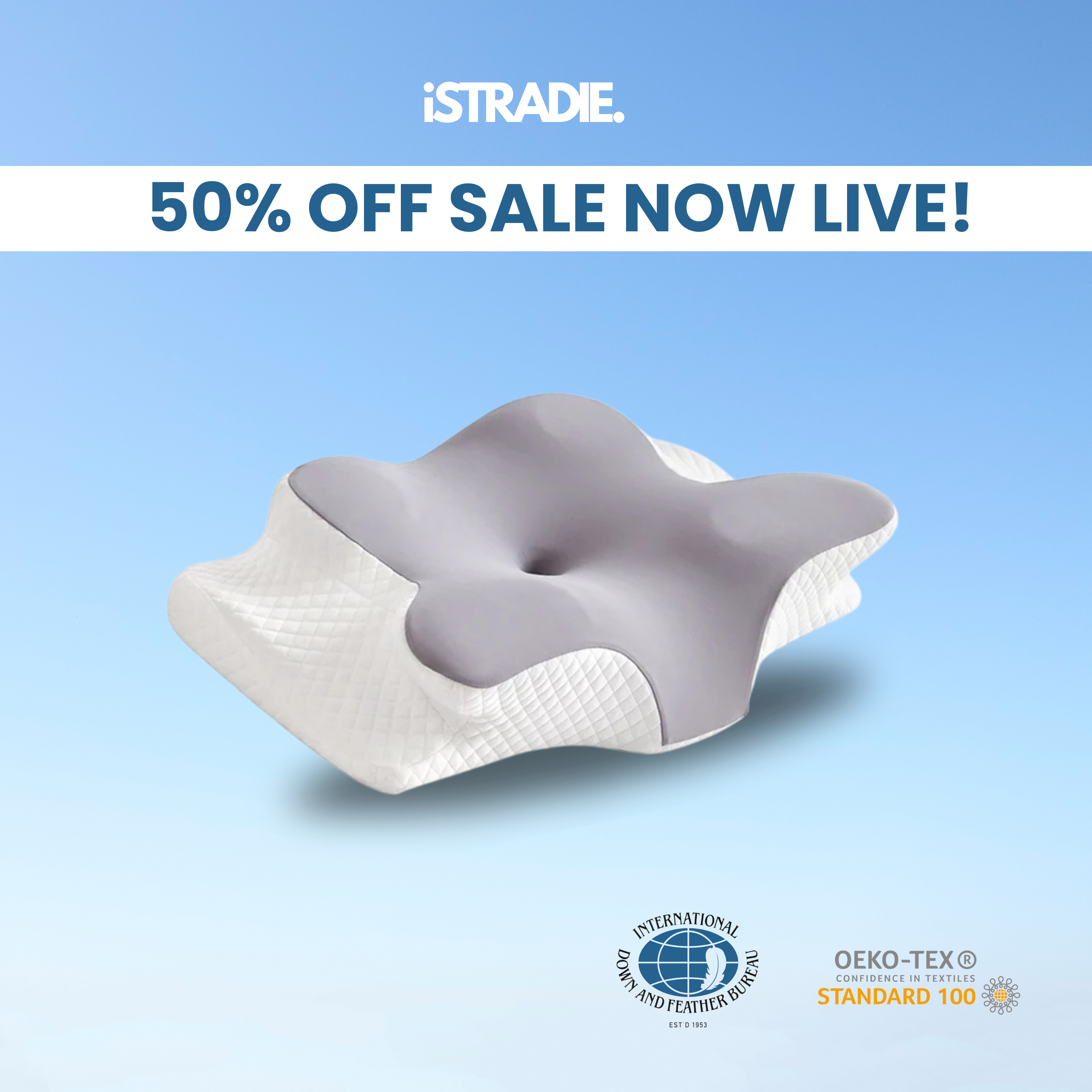 iSTRADIE Memory Pillow™ 2.0 - Lifted Support and Extra Thickness
